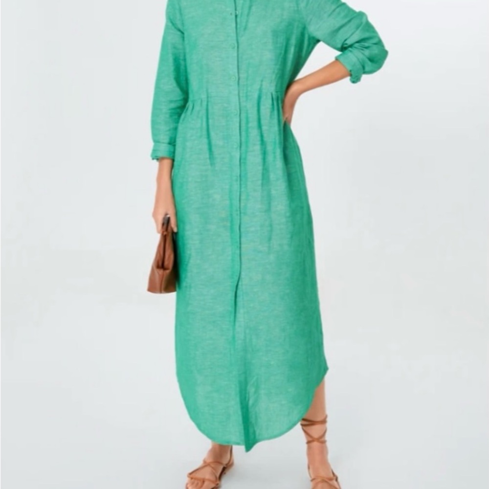 Tuckernuck Sea Green Linen Dress